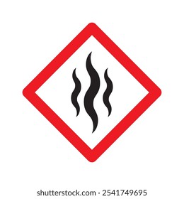 toxic gas vector warning sign vector design isolated white background