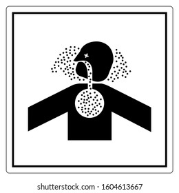 Toxic Gases Asphyxiation Symbol Sign, Vector Illustration, Isolate On White Background Label .EPS10