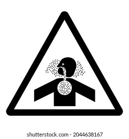 Toxic Gases Asphyxiation Symbol Sign, Vector Illustration, Isolate On White Background Label .EPS10