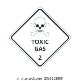 Toxic Gases Symbol. Class 2 Sign.
