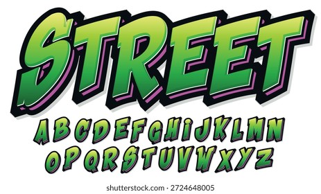 Toxischer grüner Graffiti-Texteffekt