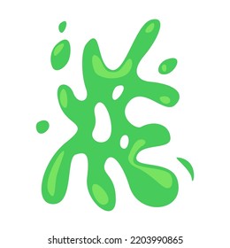 Giftige grüne Schleimhaube für Webdesign. Cartoon Slimy goo spritzt einzelne Vektorgrafik. Dekorative Formen und flüssige Rahmen für Design