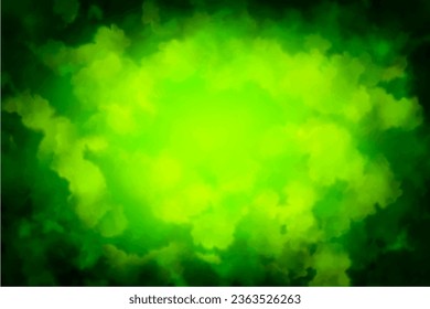 Toxic green smoke, dark background. Realistic green bad smell, magic fog cloud, chemical toxic gas, vapor waves