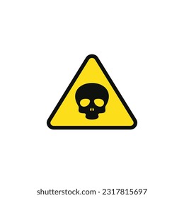 Toxic hazard caution warning symbol design vector