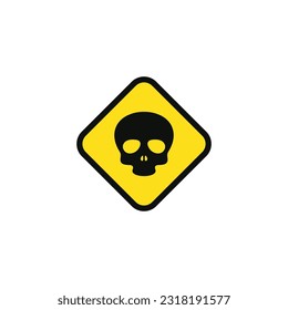 Toxic hazard caution warning symbol design vector