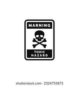 Toxic hazard caution warning symbol design vector