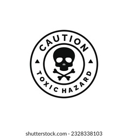 Toxic hazard caution warning symbol design vector