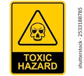 Toxic Hazard, sign and label vector