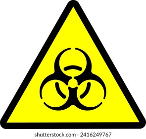 Toxic or Hazard Warning Emblem - An Eye-Catching Hazard Logo Signifying Diverse Potential Risks. Hazard or Toxic logo icon.