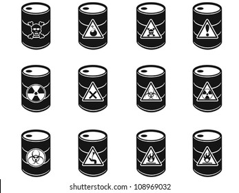 Toxic Hazardous Waste Barrels Icon