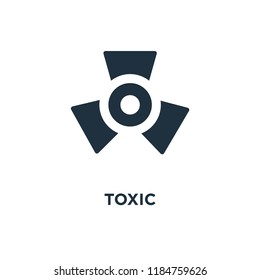 Toxic icon. Black filled vector illustration. Toxic symbol on white background. Can be used in web and mobile.