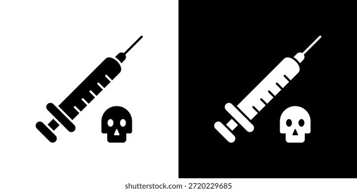 Giftiges Symbol schwarz-weiß gefüllt.