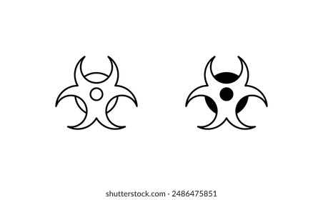 toxic icon design with white background stock illustration