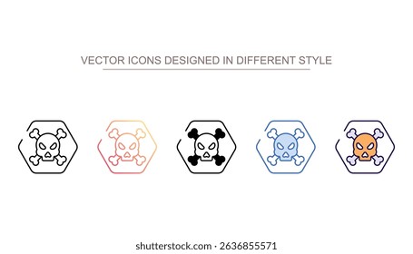 Toxic icon design with white background stock illustration
