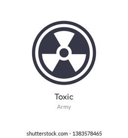 toxic icon. isolated toxic icon vector illustration from army collection. editable sing symbol can be use for web site and mobile app
