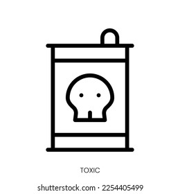 toxic icon. Line Art Style Design Isolated On White Background