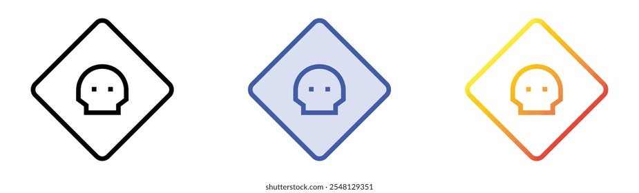 toxic icon. Linear, Blue Fill and Gradient Style Design Isolated On White Background