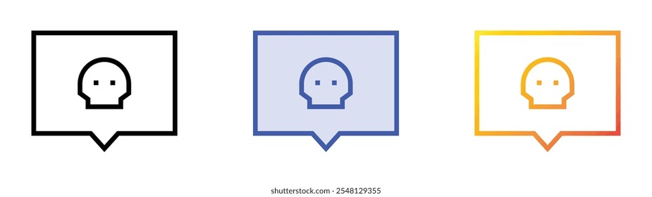 toxic icon. Linear, Blue Fill and Gradient Style Design Isolated On White Background