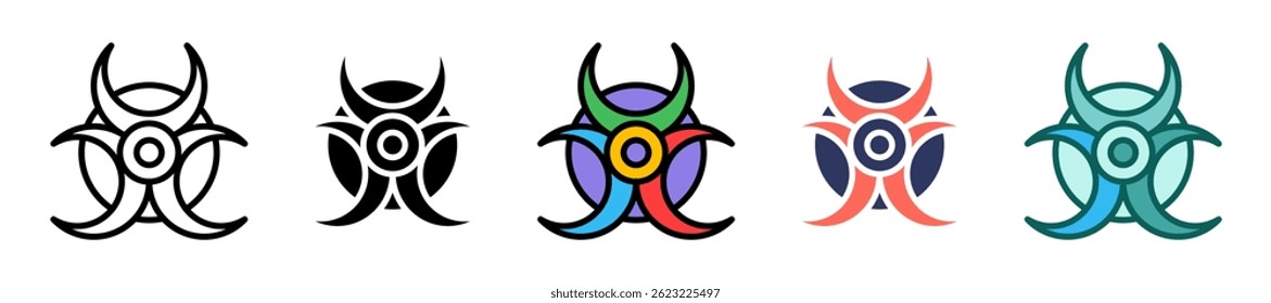 Toxic Icon Multiple Vector Illustration