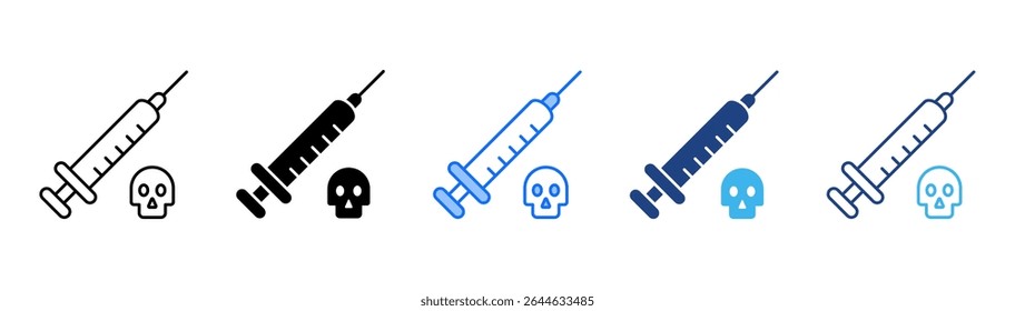 Giftige Icon Set mehrere Stil Sammlung