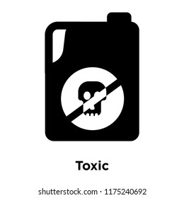 Toxic icon vector isolated on white background, logo concept of Toxic sign on transparent background, filled black symbol