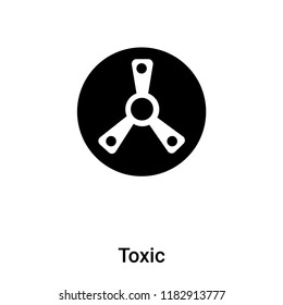 Toxic icon vector isolated on white background, logo concept of Toxic sign on transparent background, filled black symbol