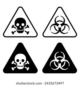 Toxic icon vector set. Radioactive waste illustration sign collection. poison symbol.