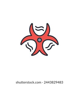 Icono tóxico. vector.Trazo editable.signo de estilo lineal para el uso de diseño web,logo.Ilustración de símbolo.