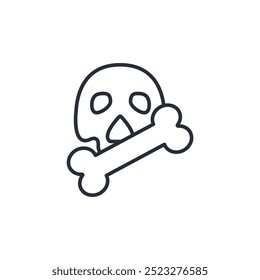 toxic icon. vector.Editable stroke.linear style sign for use web design,logo.Symbol illustration.
