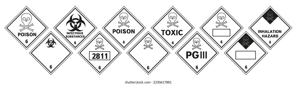Toxic and infectious substances. Vector graphics.