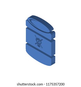 Toxic isometric left top view 3D icon