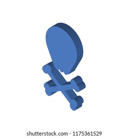 Toxic isometric left top view 3D icon