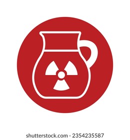 Toxic jug vector icon which can easily modify or edit


