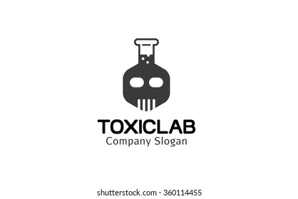 Toxic Lab Logo Design Illustration 