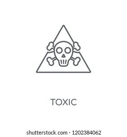 Toxic linear icon. Toxic concept stroke symbol design. Thin graphic elements vector illustration, outline pattern on a white background, eps 10.