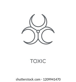 Toxic linear icon. Toxic concept stroke symbol design. Thin graphic elements vector illustration, outline pattern on a white background, eps 10.