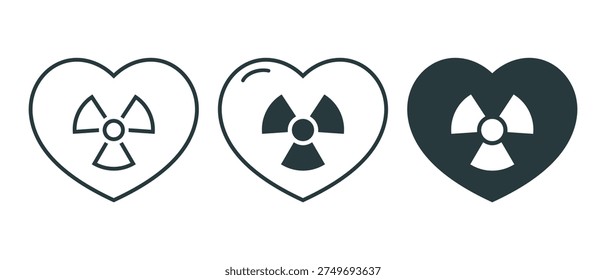 Toxic Love Warning Icon. Dangerous Relationship. Vector Illustration