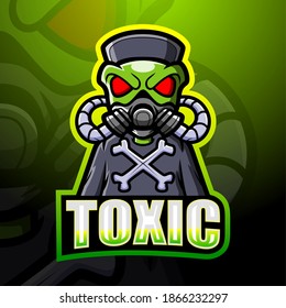 Toxic mascot esport logo design