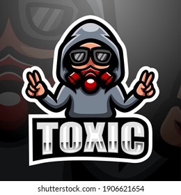 Toxic mascot esport logo design