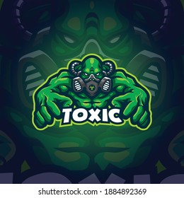 toxic mascot logo design vector with concept style for badge, emblem and tshirt printing.