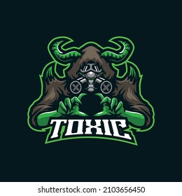 Toxic mascot logo design vector with modern illustration concept style for badge, emblem and t shirt printing. Toxic illustration for sport team.
