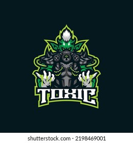 Toxic mascot logo design vector with modern illustration concept style for badge, emblem and t shirt printing. Toxic illustration for sport and esport team.