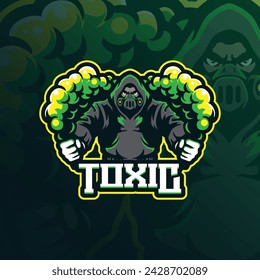 Toxic mascot logo design vector with modern illustration concept style for badge, emblem and t shirt printing. Toxic illustration for sport and esport team.