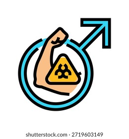 vetor de ícone de cor de masculinidade tóxica. sinal de masculinidade tóxica. ilustração de símbolo isolado