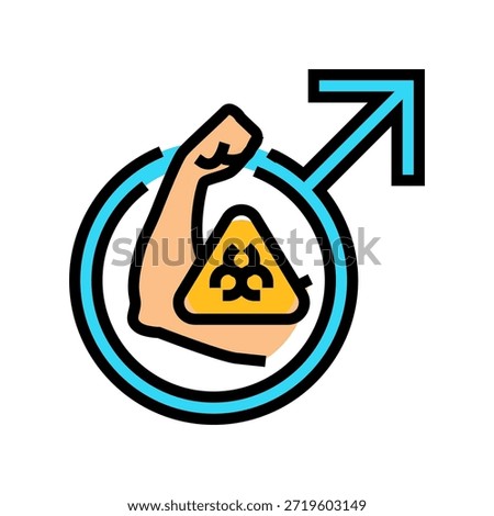 toxic masculinity color icon vector. toxic masculinity sign. isolated symbol illustration