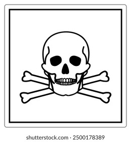 Toxic Material Symbol Sign, Vector Illustration, Isolate On White Background Label .EPS10