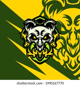 Toxic Monster Panda for logo mascot gaming or other