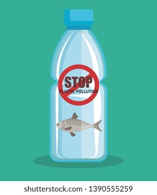 toxic plastic bottle and fish contamination
