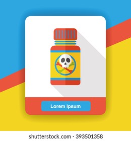 toxic poison flat icon