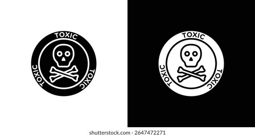 Toxic product icon Isolated flat vector in outline